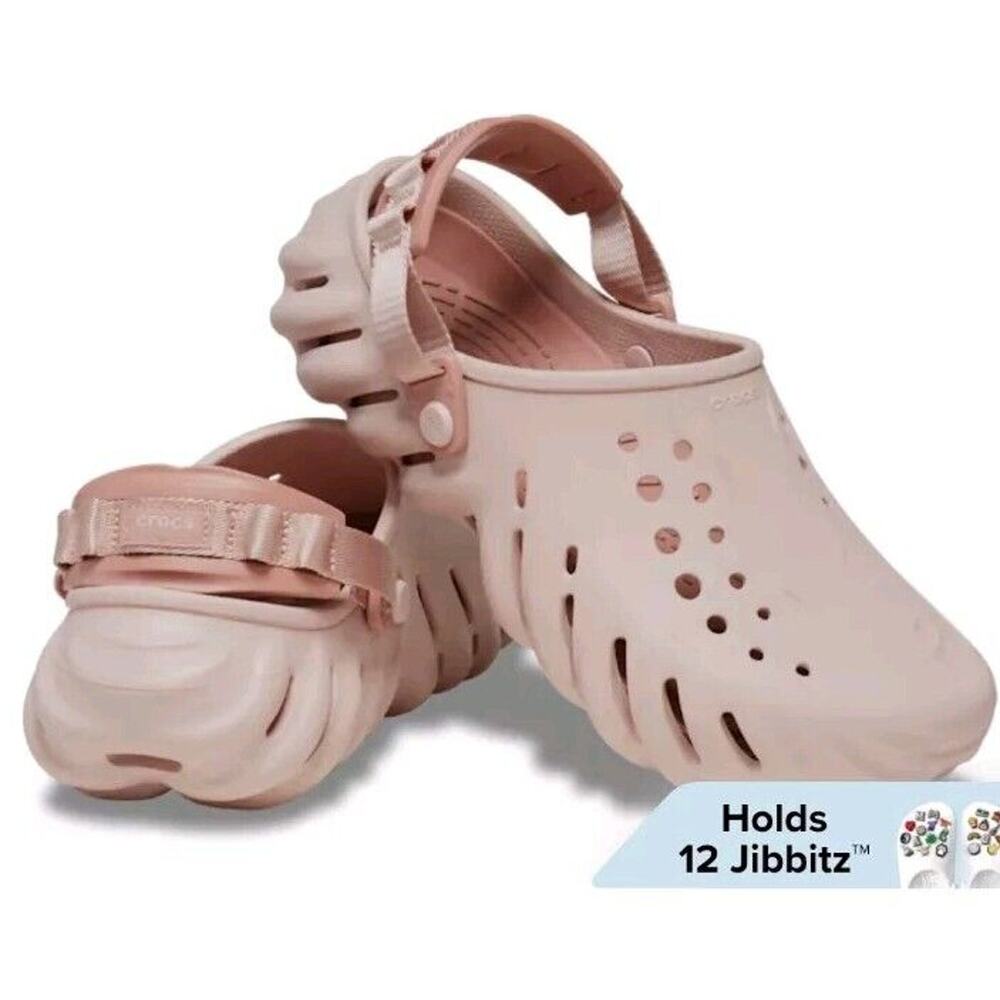 Crocs Echo Clogs Pink Clay 207937-6TY Womens Size 7 New With Tags